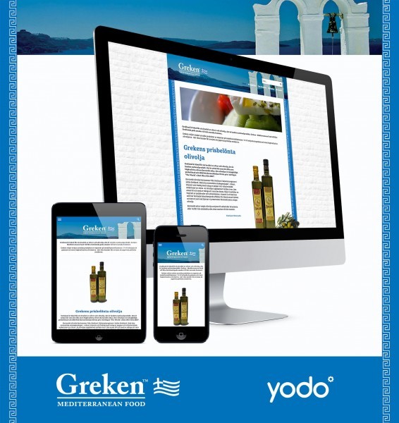 Greken - Mediterranean Food´s nya hemsida som ligger på publiceringssystemet Yodo.