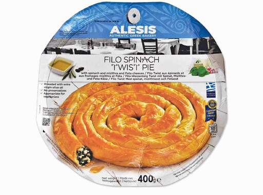 filo spinach twist pie